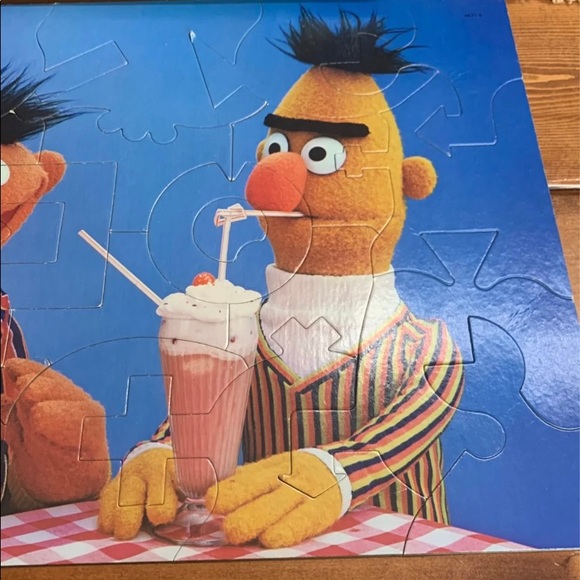 Vintage Sesame Street Bert and Ernie ice cream Sundae puzzle - Picture 3 of 11